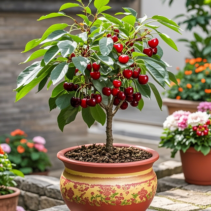 10pcs/bag Cherry Seeds Sweet Dark Red Fruit Trees for Backyard Orchard Planting