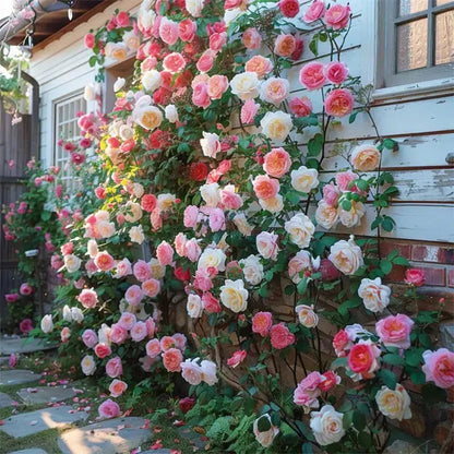 Climbing Rose Seeds, Fragrant Blooming Flower Seeds for Fence & Garden Landscaping